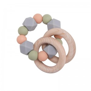 Silicone Baby Teether grey