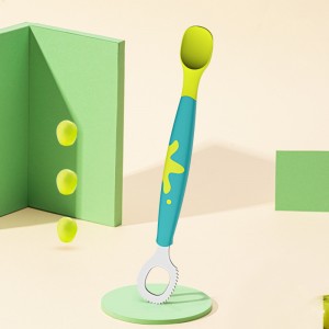 Dual Heads Silicone Spoon Green