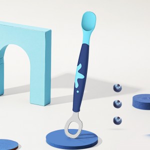 Dual Heads Silicone Spoon Blue