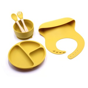 Silicone Baby Tableware Yellow