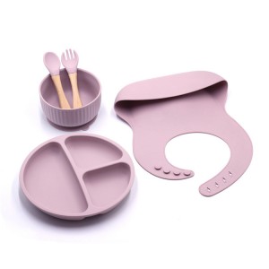 Silicone Baby Tableware Lotus Color