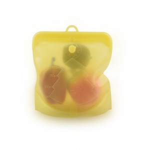 silicone food bag yellow