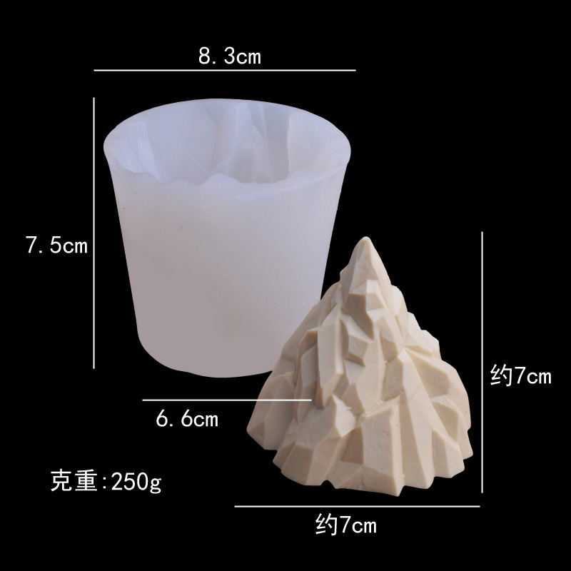 Various Uses of Silicone Iceberg Shape Mould for Handicraft Candle Chocolate Candy Mousse Cake