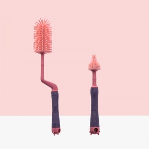 Silicone bottle brush coral